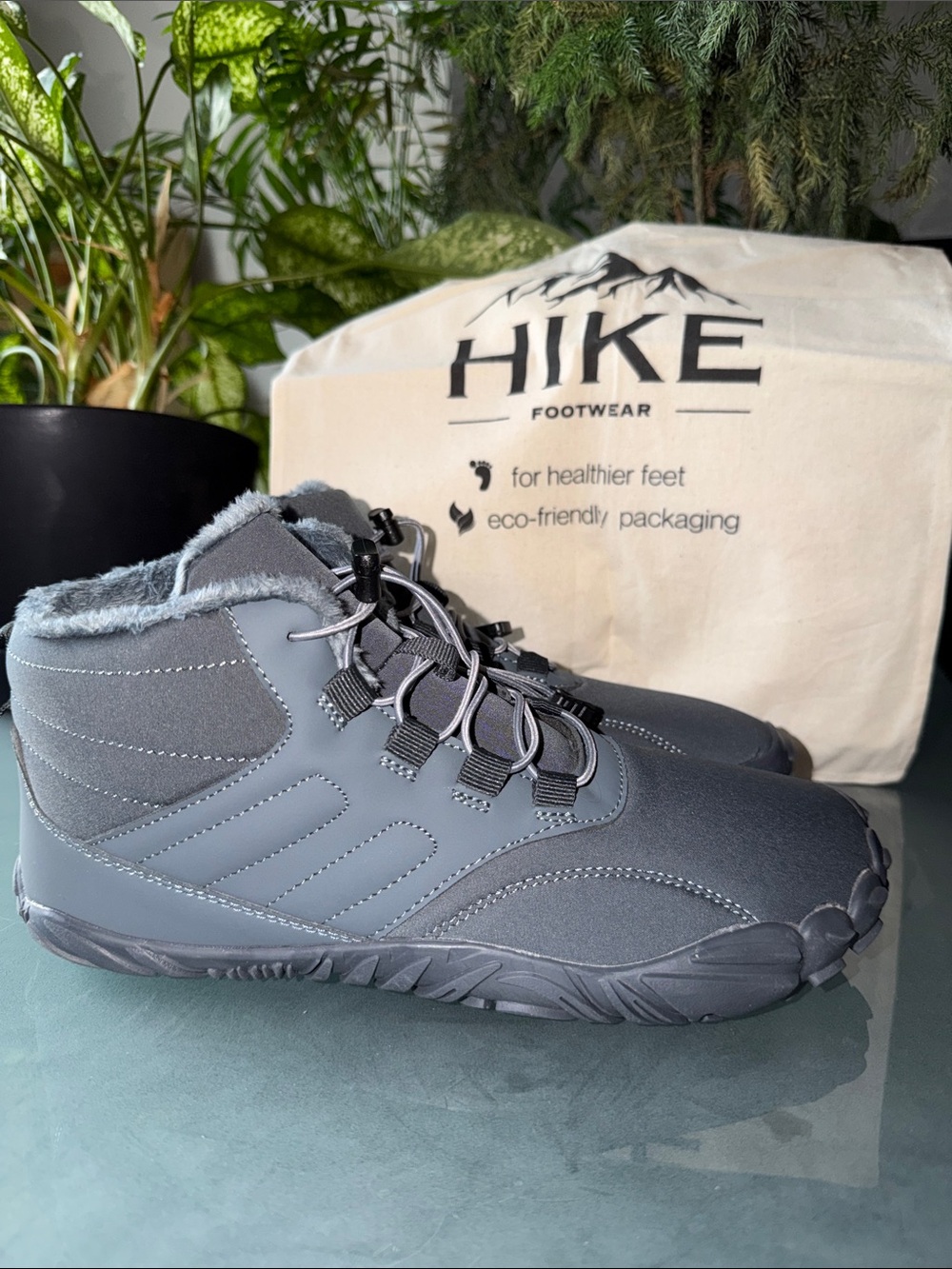 HIKE Footwear Gray Faux-Fur Lined Winter Shoes